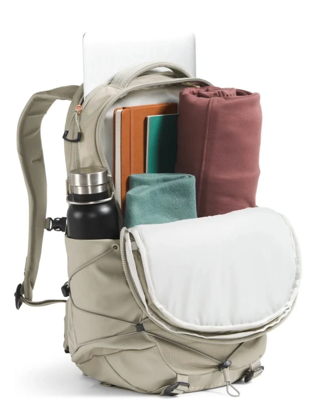 NWT The North Face Borealis Luxe Backpack,Clay Grey/Burnt Coral,27L,16in Laptop